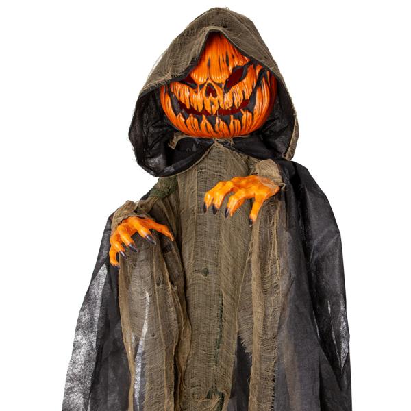 Hängande Pumpafigur med Ljud & Ljus 215 cm