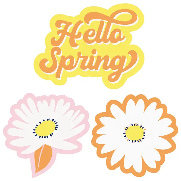 Klistermärken Blommor & Vår Vinyl 3-pack