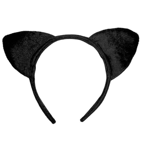Diadem med Kattöron Svart