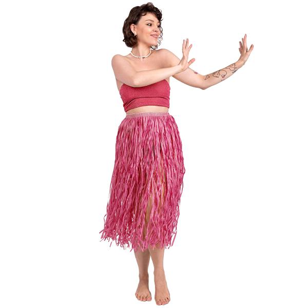 Rosa Hawaii Hula Kjol 77 cm