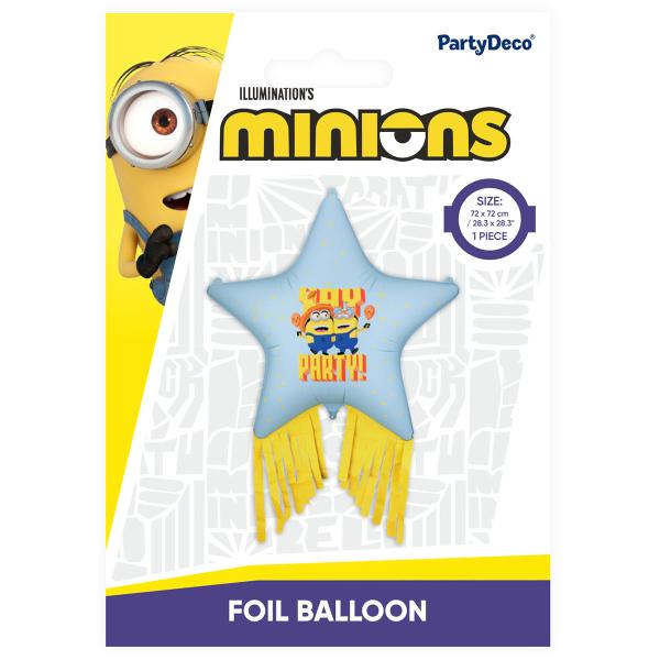 Minions Folieballong Stjärna med Fransar 72 cm