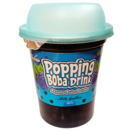 Dryck med Poppar Boba Bl&aring; Hallon 350 ml