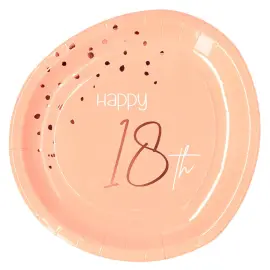 Happy 18th Tallrikar Ljusrosa