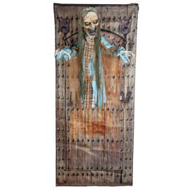Kedjad Dörrzombie Animerad Prop 180 cm