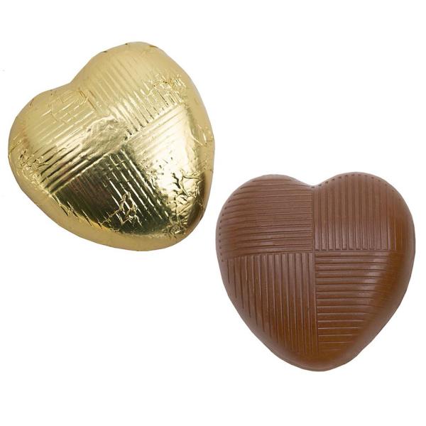 Chokladhjärtan i Guld Folie 1kg