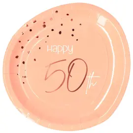 Happy 50th Tallrikar Ljusrosa