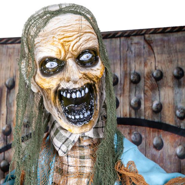 Kedjad Dörrzombie Animerad Prop 180 cm