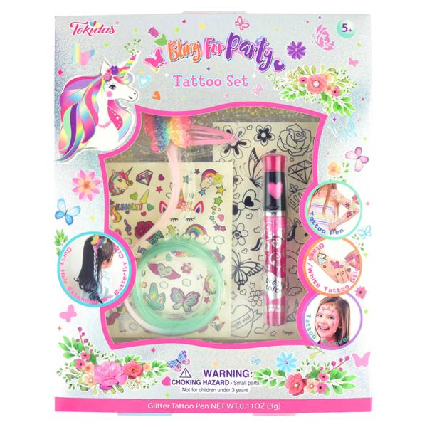 Bling Party Fake Tatueringar Kit Barn