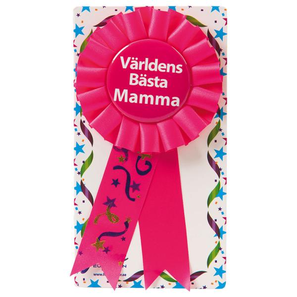 Rosett Kort Världens Bästa Mamma