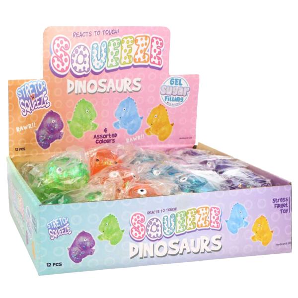 Squeeze Glittrig Dinosaurie Leksak 7 cm