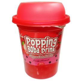 Jordgubbsdryck med Poppar Boba 350 ml