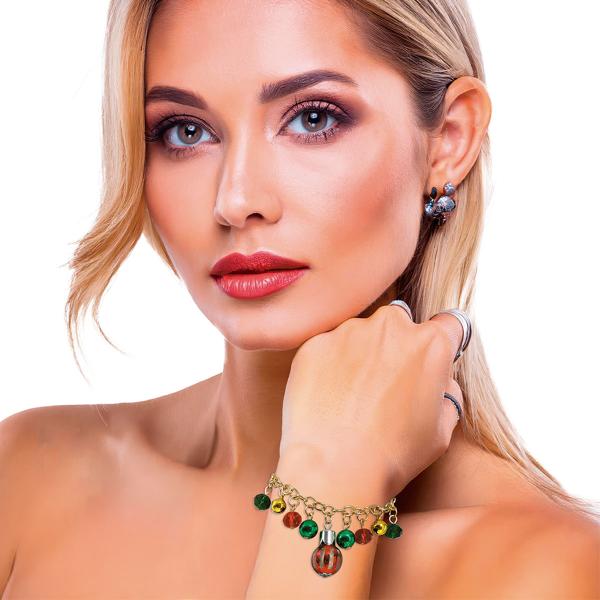 Armband med Julgranskulor