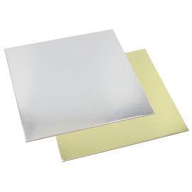 Fyrkantiga Tårtbrickor Guld/Silver 25-pack