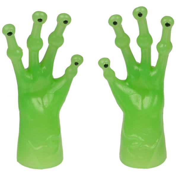Självlysande Fingerdocka Alienhand 7 cm