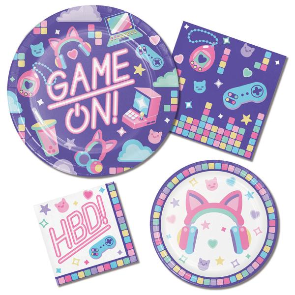 Papperstallrikar Gamer Party 8-pack
