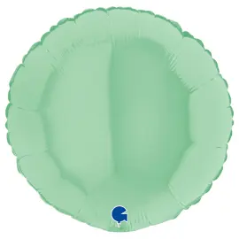 Rund Folieballong Pastellgrön Matt