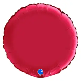 Rund Folieballong Satin Cherry