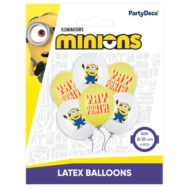 Minions Latexballonger Mix 30 cm 6-pack
