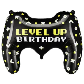 Spelkontroll Folieballong Level Up Birthday