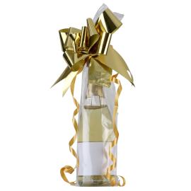 Cellofanpåse med Rosett & Etikett Guld 2-pack