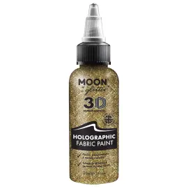 Moon Glitter Holografiskt Glitter Textilfärg Guld 30 ml