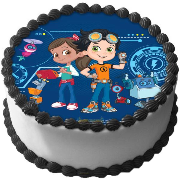 Rusty Rivets Tårtbild Sockerpasta