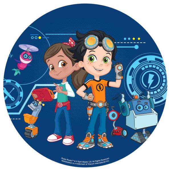 Rusty Rivets Tårtbild Sockerpasta