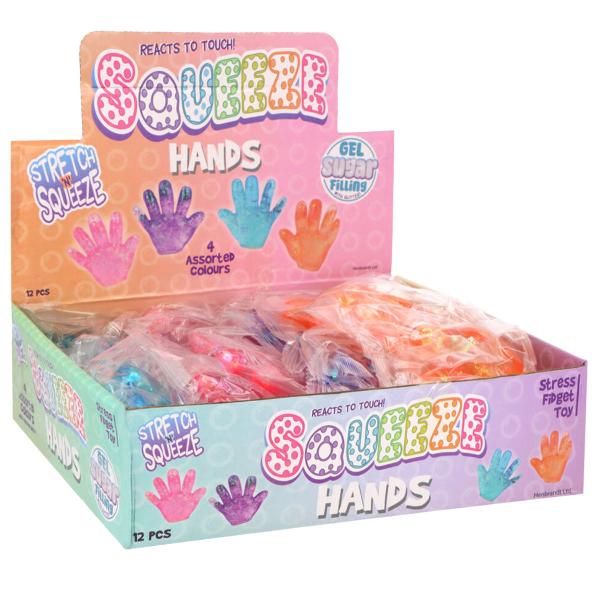Squeeze Glittrig Hand Leksak 10 cm