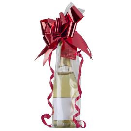 Cellofanpåse med Rosett & Etikett Röd 2-pack