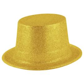 Glitterhatt Guld 12 cm
