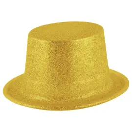 Glitterhatt Guld 12 cm