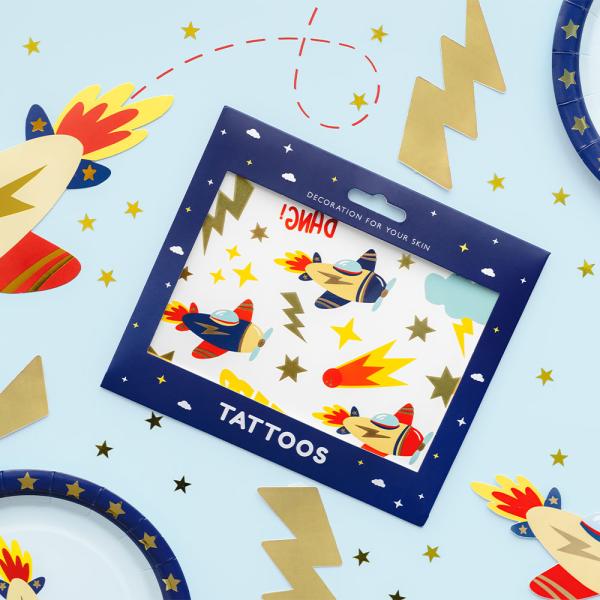 Temporära Tatueringar Flygplan 22-pack