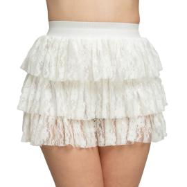 80-tals Kjol i Spets Vit