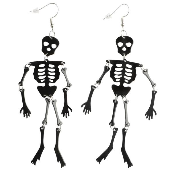 Halloween Örhängen Svarta Skelett