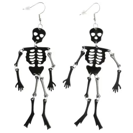 Halloween &Ouml;rh&auml;ngen Svarta Skelett