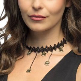 Choker med Spindlar Svart/Guld