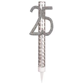 Silver Isfackla med Siffran 25