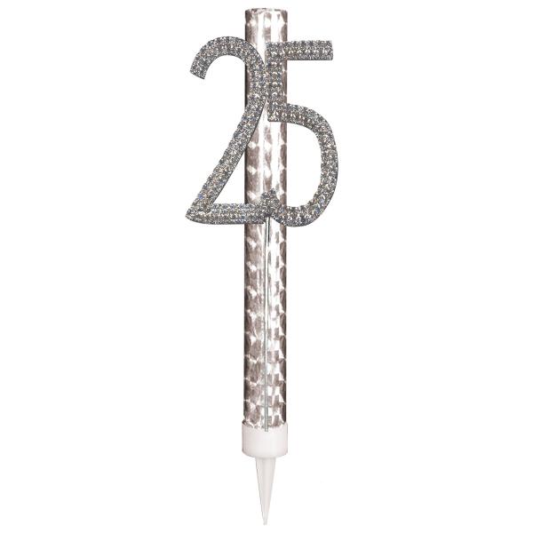 Silver Isfackla med Siffran 25