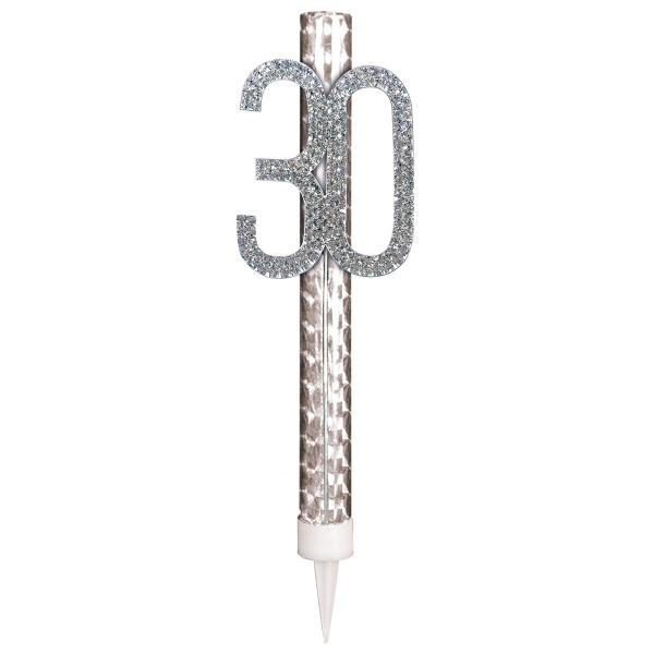 Silver Isfackla med Siffran 30