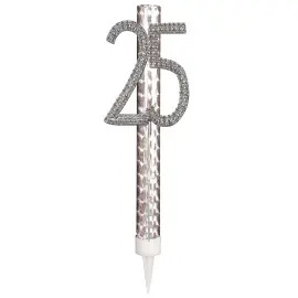 Silver Isfackla med Siffran 25