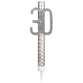 Silver Isfackla med Siffran 30