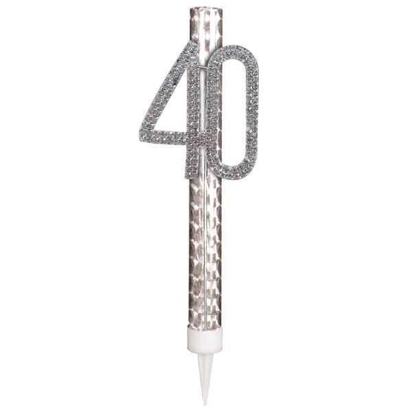 Silver Isfackla med Siffran 40