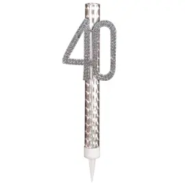 Silver Isfackla med Siffran 40