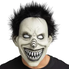 Latexmask Leende Clown med Hår