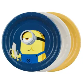 Minions Pappersassietter 18 cm 6-pack