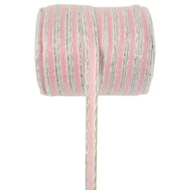 Snöre Rosa/Vit