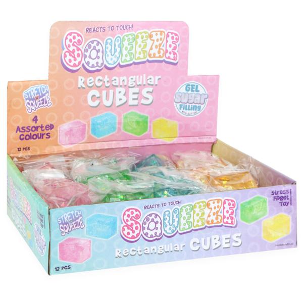 Squeeze Glittrigt Block Leksak 5 cm