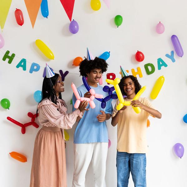 Bokstavsgirlang Happy Birthday i Filt 4 m