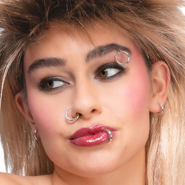Fejk Piercingar Silver 8-pack