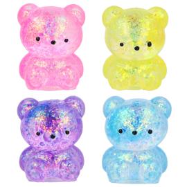 Squeeze Glittrig Teddybj&ouml;rn Leksak 6 cm